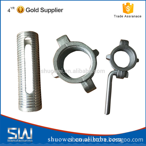 Shuowei galvanized Construction scaffolding Formwork Adjustable Steel prop nut